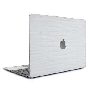 wraplus スキンシール MacBook Air 15 インチ M3 M2 2024 2023 対応 [ホワイトアブストラクト]