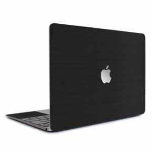 wraplus スキンシール MacBook Air 15 インチ M3 M2 2024 2023 対応 [ブラックブラッシュメタル]