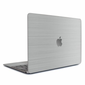 wraplus スキンシール MacBook Air 13 インチ M1 2020 2019 2018 対応 [シルバーブラッシュメタル]