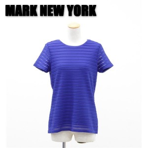 送料無料 アウトレット MARKNEWYORK  レディース トップス シースルー ボーダー 半袖ブラウス カットソー 春夏 #1195667 P744