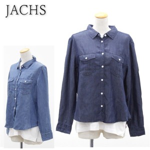 送料無料 アウトレット JACHS レディース トップス 長袖 デニム風 テンセルシャツ　リヨセルブラウス 春秋 #41136 P770