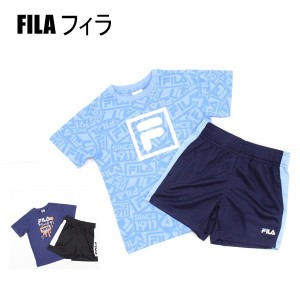 送料無料 アウトレット FILA フィラ キッズ ルームウェア ボーイズ　2ピースセット 半袖 ハーフパンツ 春夏 #1300838 WP198