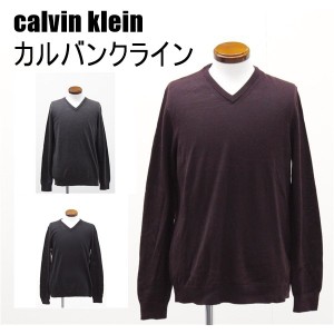 送料無料 アウトレット calvin klein カルバンクライン メンズ トップス メリノウール Vネック ニット セーター 秋冬 #309109 WP193