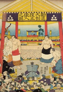 CUT-300-146　日本画・吉祥柄　大相撲 錦絵「勧進大相撲土俵入りの図」　300ピース ジグソーパズル ［CP-E］