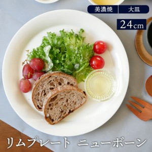 リムプレート 24cm ニューボーンプレート お皿 皿 食器 洋食器 おしゃれ 大皿 ディナープレート ワンプレート 盛り皿 パスタ皿 主菜皿 サ