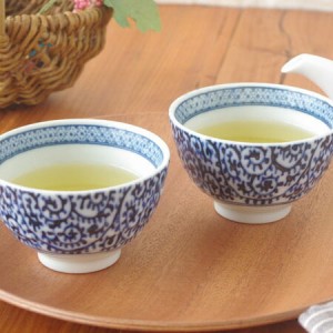 タコ唐草　煎茶碗 湯呑み 湯のみ 湯呑み茶碗 茶碗 和食器 ゆのみ 湯飲み おもてなし食器 汲み出し 茶器 おしゃれ 和モダン カフェ風 来客