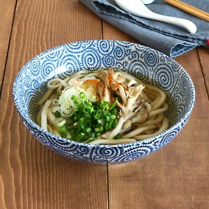 丼ぶり 和食器　麺鉢　大（古染たこ唐草）和食器 さぬき丼ぶり 大ボウル 盛鉢 煮物鉢 めん鉢 大鉢 どんぶり 食器 おしゃれ カフェ風 和モ