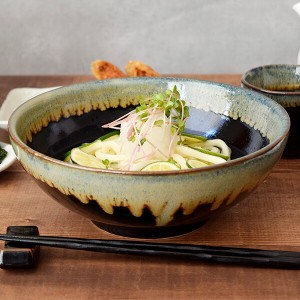 どんぶり 麺鉢 天目白流し 和食器 丼 丼ぶり 丼料理 麺鉢 めん鉢 盛り鉢 ラーメンどんぶり ラーメン鉢 鉢 大鉢 ボウル 大きな丼 大きめど