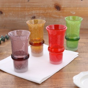 カラーグラス ベルト 手吹きガラス アウトレット おしゃれ グラス コップ カップ ガラス食器 食器 アイスコーヒー アイスティー 冷酒 ビ