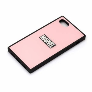  MARVEL マーベル スマートフォンケース ガラスハイブリッド ロゴ ピンク iPhone SE 2022 第3世代 2020 第2世代 iPhone8 7 6s 6 ケースタ