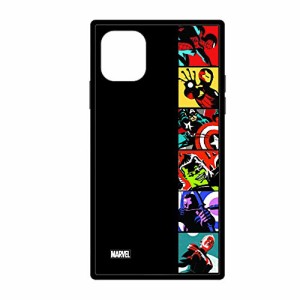  MARVEL マーベル スマートフォンケース ガラスハイブリッド アベンジャーズ ポップアート iPhone 11 ケースタイプ PG-DGT19B12AVG PGA P