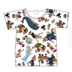 ディズニー パターン Tシャツ L ピノキオ ファウルフェロー AWDS7162 スモール・プラネット AWDS7162