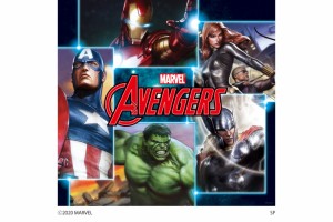 MARVEL マーベル AVENGERS/ 壁紙素材ウォールステッカー　6シートタイプ アイアンマン キャプテン・アメリカ ハルク マイティ・ソー ホー