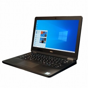 ノートパソコン 中古 DELL LATITUDE E5270 Windows10 64bit WEBカメラ HDMI Core i7 6600U メモリ4GB SSD256GB 無線LAN B5サイズ 1706045