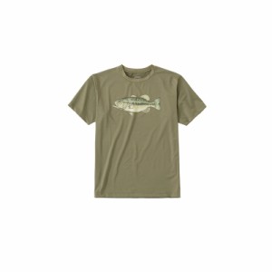 シマノ SH-005V グラフィック 速乾 Tシャツ WS カーキ　【釣具 釣り具】