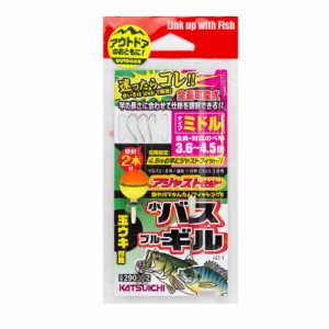 カツイチ AD-1 アジャスト仕掛 小バス・ギル ミドル　【釣具 釣り具】