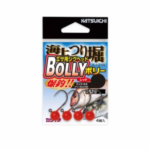 カツイチ KJ-21R 海上つり堀 BOLLY #4-2.5g レッド　【釣具 釣り具】