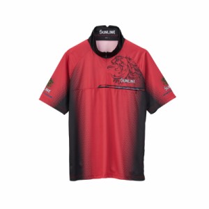 サンライン SUW-04212CW PRODRYシャツ(半袖) 3L レッド