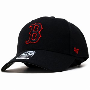 キャップ 47brand MVP 春夏 秋冬 フォーティーセブン マジックアジャスター ツイル生地 Red Sox '47 帽子 Black 黒 [ ボストン・レッドソ