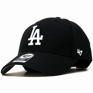 キャップ 47brand MVP 春夏 秋冬 フォーティーセブン マジックアジャスター ツイル生地 Dodgers '47 帽子 黒×白ロゴ [ ロサンゼルス・ド