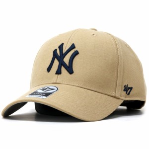キャップ 47brand フォーティーセブン マジックアジャスター ツイル生地 Yankees '47 MVP KHK カーキ / フリーサイズ  [ ニューヨーク・