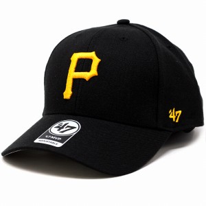 キャップ 47brand フォーティーセブン マジックアジャスター ツイル生地 Pirates '47 MVP Black ベースボールキャップ ブラック  [ ピッ