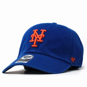 キャップ 47brand クリーンナップ フォーティーセブン Mets Home '47 CLEAN UP ロイヤル ロゴ フリーサイズ ベースボールキャップ 青 ブ