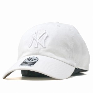 キャップ 47brand クリーンナップ フォーティーセブン Yankees '47 CLEAN UP ホワイト × ホワイト ロゴ フリーサイズ ベースボールキャ
