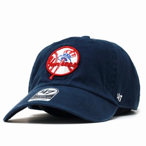 キャップ 47brand クリーンナップ フォーティーセブン Yankees '47 CLEAN UP ネイビー (Primary Logo）フリーサイズ ベースボールキャッ