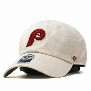 キャップ 47brand クリーンナップ フォーティーセブン Phillies Cooperstown ’47 CLEAN UP Bone ボーン ロゴ ベースボールキャップ メン