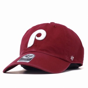 キャップ 47brand クリーンナップ フォーティーセブン Phillies Cooperstown '47 CLEAN UP CRDNL ロゴ ベースボールキャップ メンズ フリ