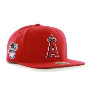 47brand フォーティーセブン エンゼルス キャップ フラットバイザー ブランド Angels Sure Shot  47 Captain Red レッド MLB 帽子 赤 ベ