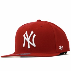 47brand フォーティーセブン フラットバイザー ブランド キャップ Yankees Sure Shot '47 CAPTAIN Razor Red ベースボールキャップ MLB 