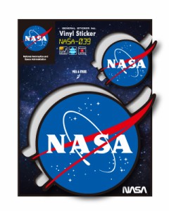 NASAステッカー NASA ブラック ミートボール ロゴ エンブレム 宇宙 スペースシャトル NASA039 グッズ