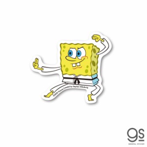 スポンジ・ボブ ミニステッカー 空手 キャラクターステッカー アメリカ アニメ SpongeBob SPO016 gs 公式グッズ