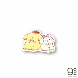 ポムポムプリン ミニステッカー プリン&マカロンちゃん キャラクターステッカー サンリオ イラスト かわいい LCS1355 gs 公式