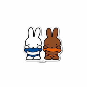 miffy ミッフィー&メラニー キャラクターステッカー 絵本 イラスト かわいい こども ダイカット うさぎ うさこちゃん MIF002