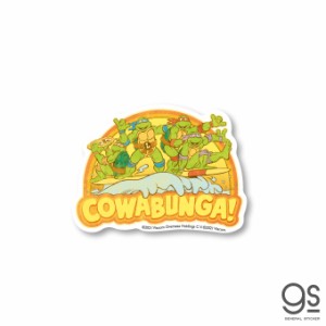 ミュータント・タートルズ COWABUNGA! ミニ キャラクターステッカー レトロ 忍者タートルズ 亀 アニメ アメコミ TTS014