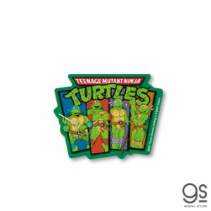 ミュータント・タートルズ we are TURTLES ロゴ ミニ キャラクターステッカー レトロ 忍者タートルズ 亀 アニメ アメコミ TTS020