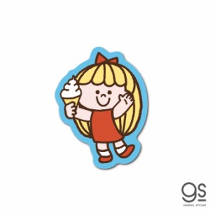 SWIMMER 女の子 ソフトクリーム ミニ キャラクターステッカー スイマー ブランド イラスト かわいい レトロ 雑貨 SWM044