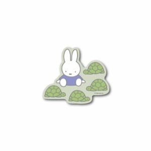 miffy ダイカットミニステッカー ミッフィーとカメ キャラクターステッカー 絵本 イラスト かわいい こども うさぎ MIF041