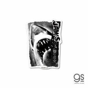 ジョーズ ダイカットミニステッカー JAWS モノクロ写真 映画 サメ ユニバーサル おしゃれ アメリカ 70's イラスト JWS010