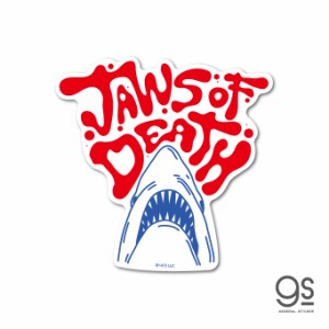 ジョーズ ダイカットステッカー JAWS OF DEATH 映画 サメ ユニバーサル おしゃれ アメリカ 70's イラスト JWS016