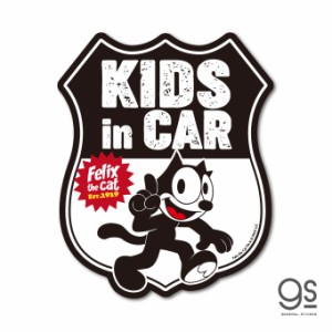 FELIX 車用ステッカー KIDS in CAR ユニバーサル キャラクター 黒猫 Cat フィリックス・ザ・キャット キッズ 子供 FLX026