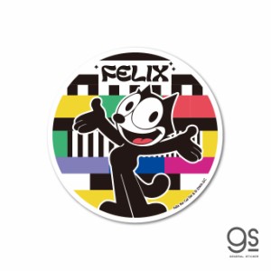 FELIX ダイカットステッカー カラフル背景  ユニバーサル キャラクター 黒猫 Cat フィリックス・ザ・キャット イラスト FLX015