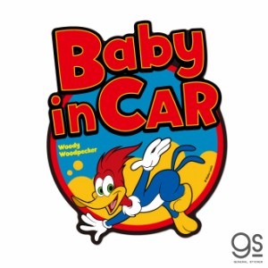 ウッドペッカー 車用ダイカットステッカー Baby in CAR ユニバーサル キャラクターステッカー woody Woodpecker イラスト WWP015