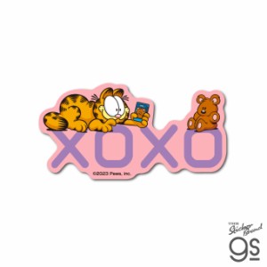 ガーフィールド ダイカットミニステッカー XOXO キャラクターステッカーGarfield GF040