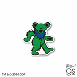 GRATEFUL DEAD ダイカットステッカー DANCING BEAR GREEN サークル グレイトフル・デッド バンド アメリカ 音楽 ROCK グッズ gs 公式グッ