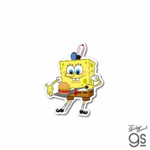 スポンジ・ボブ ダイカットミニステッカー ハンバーガー02 キャラクター アメリカ アニメ グッズ SPO042