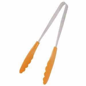 PROシリーズ 抗菌耐熱 カラートング ストッパー付マルチ 中 オレンジ アークランズ